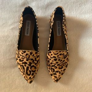 Steve Madden leopard print loafers/flats